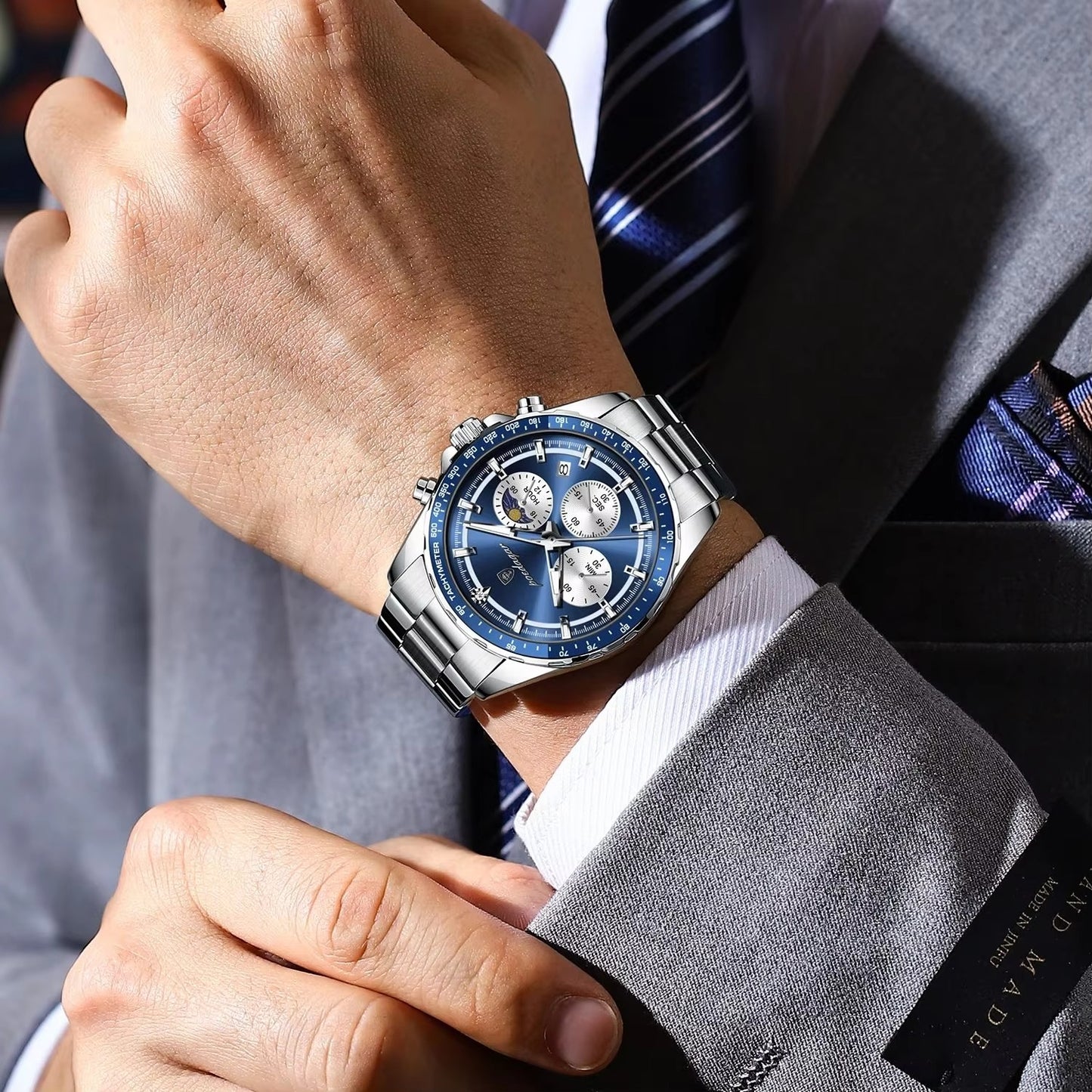 POEDAGAR Man Wristwatch