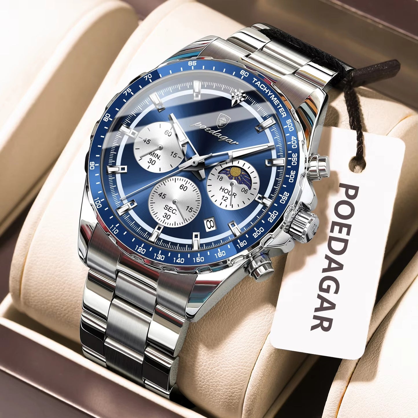 POEDAGAR Man Wristwatch