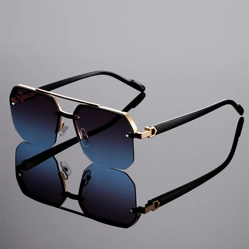 Oversized Semi-rimless Sunglasses