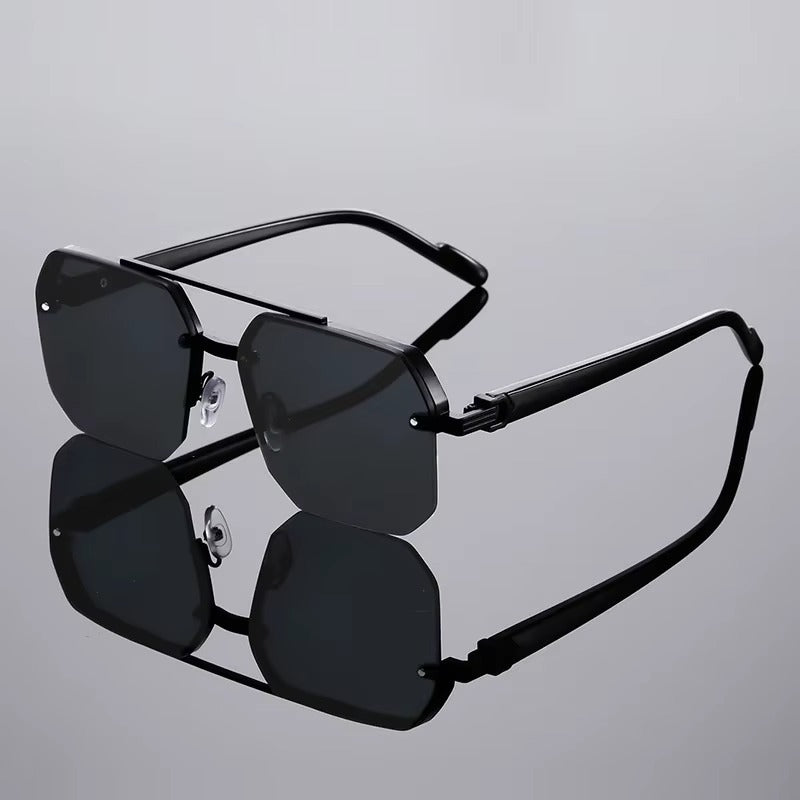 Oversized Semi-rimless Sunglasses