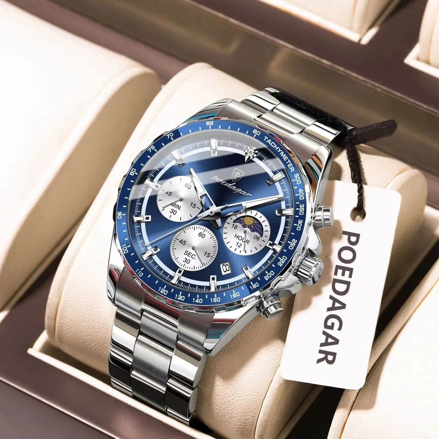 POEDAGAR Man Wristwatch
