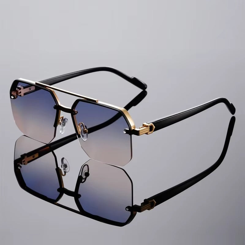 Oversized Semi-rimless Sunglasses