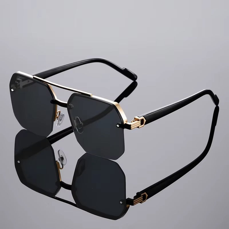 Oversized Semi-rimless Sunglasses