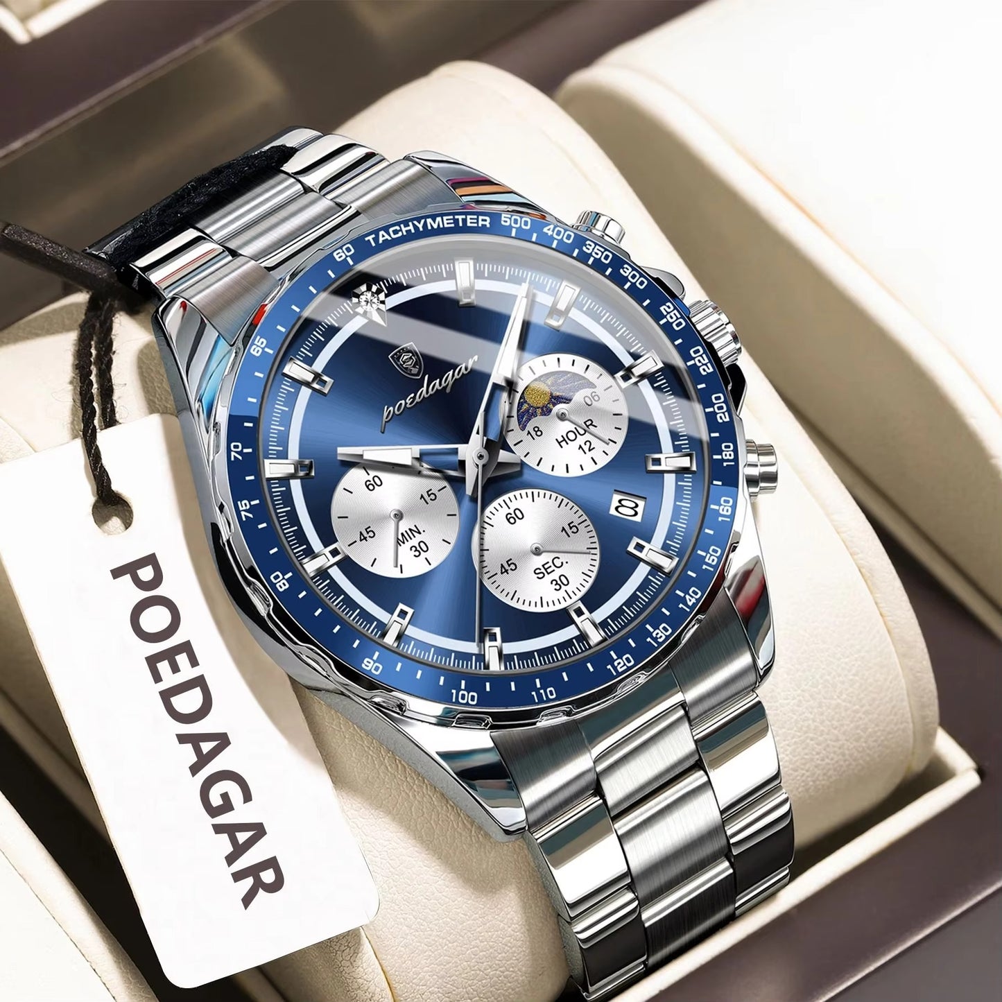 POEDAGAR Man Wristwatch