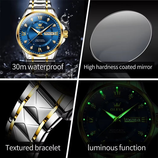 Date Quartz Couple Watches