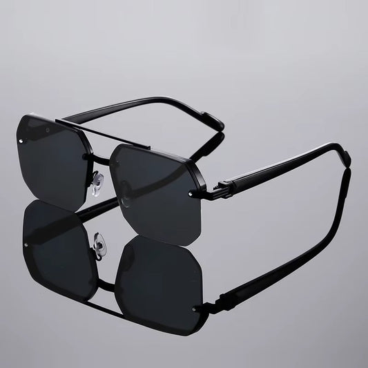 Oversized Semi-rimless Sunglasses